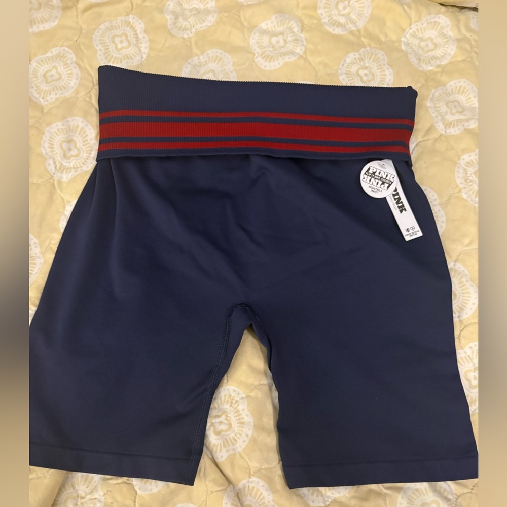 Pink! Victoria's Secret High-Waist Navy Women's Bike Shorts ⭐️NWT⭐️